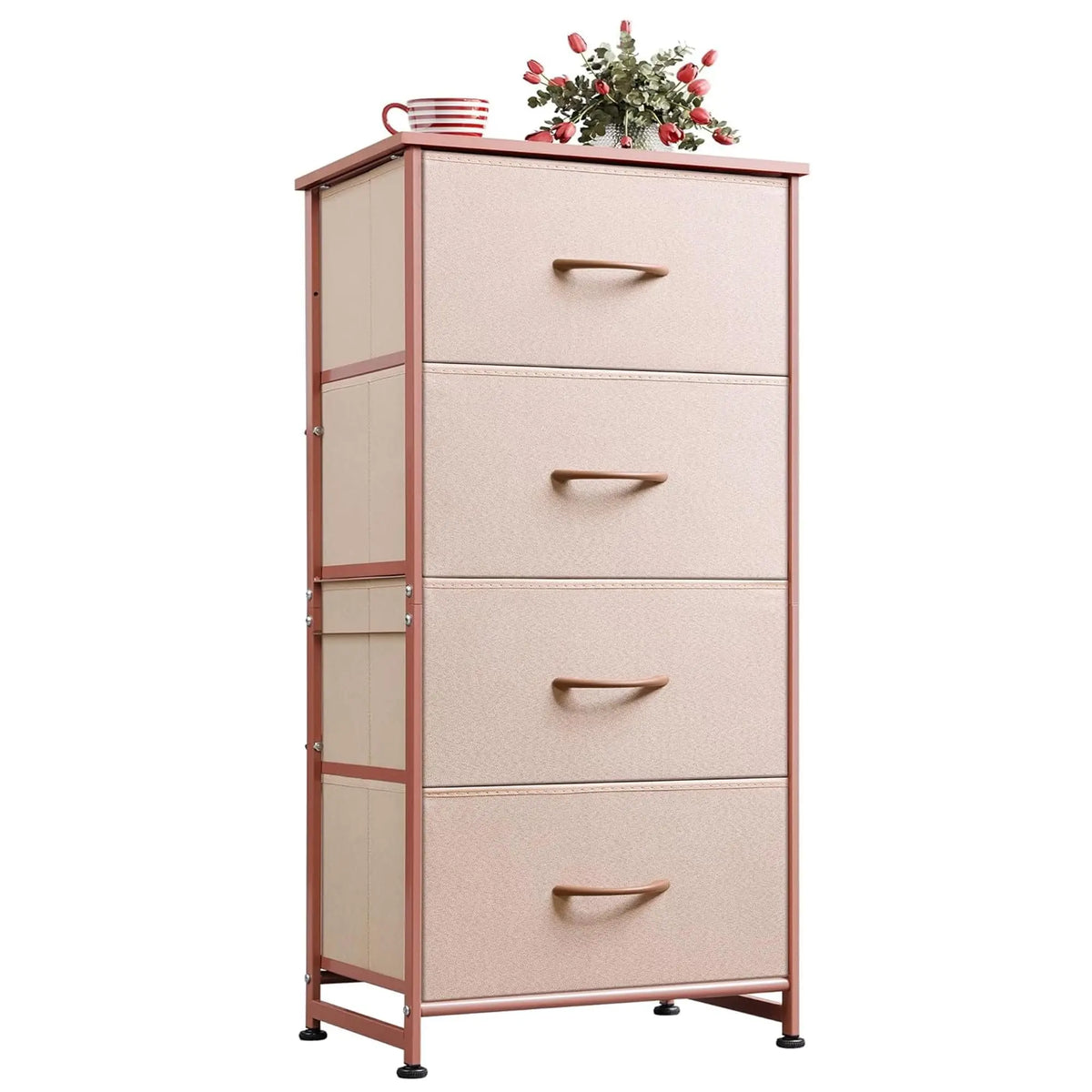 Vintage Fur Dresser with Storage Tower