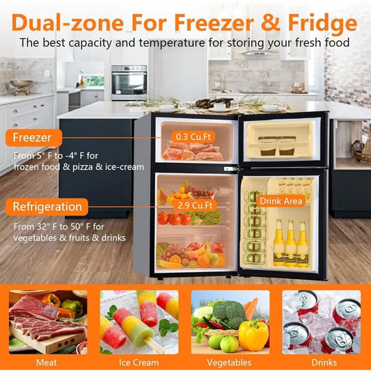 Mini Fridge With Freezer