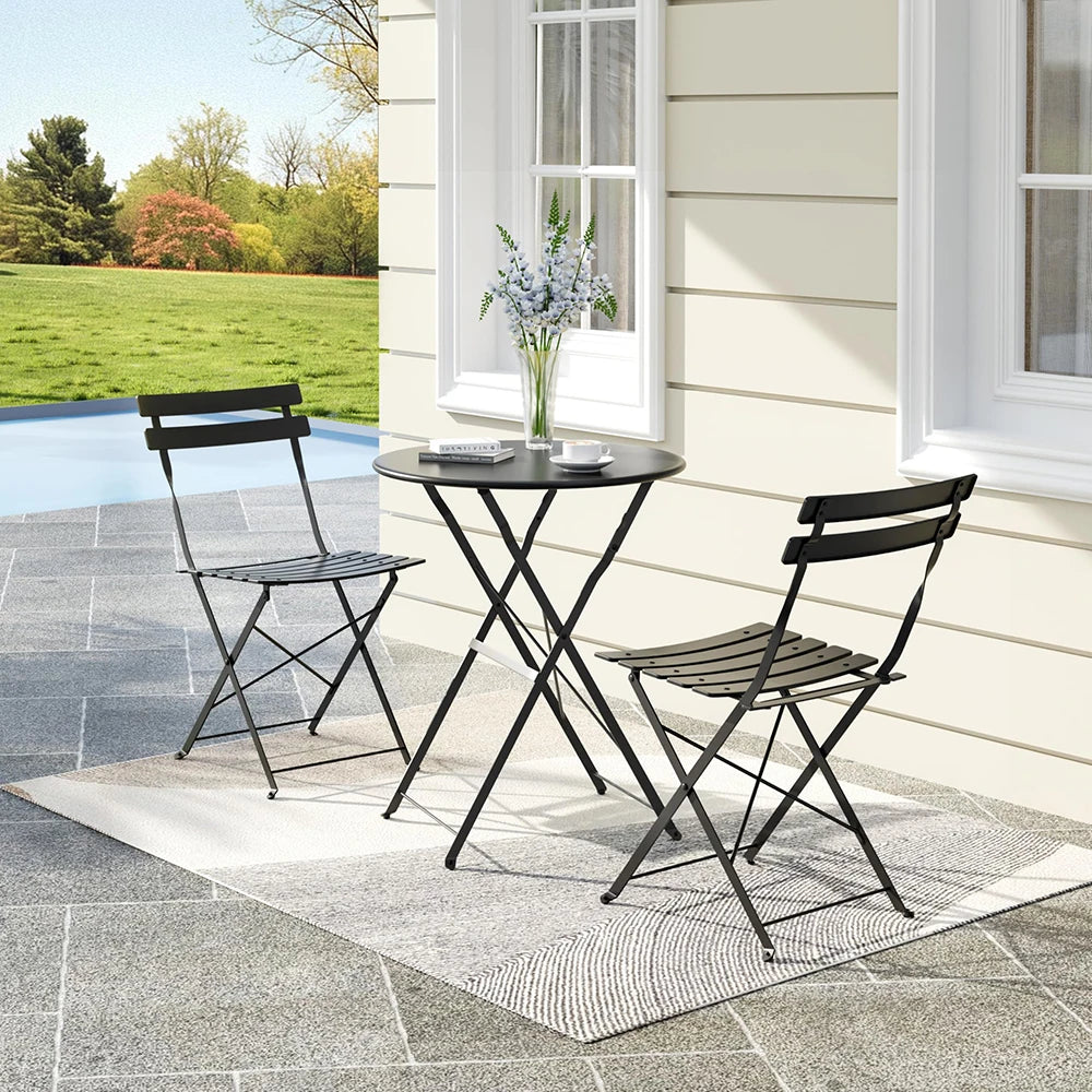 Folding Patio Chair Set With Table