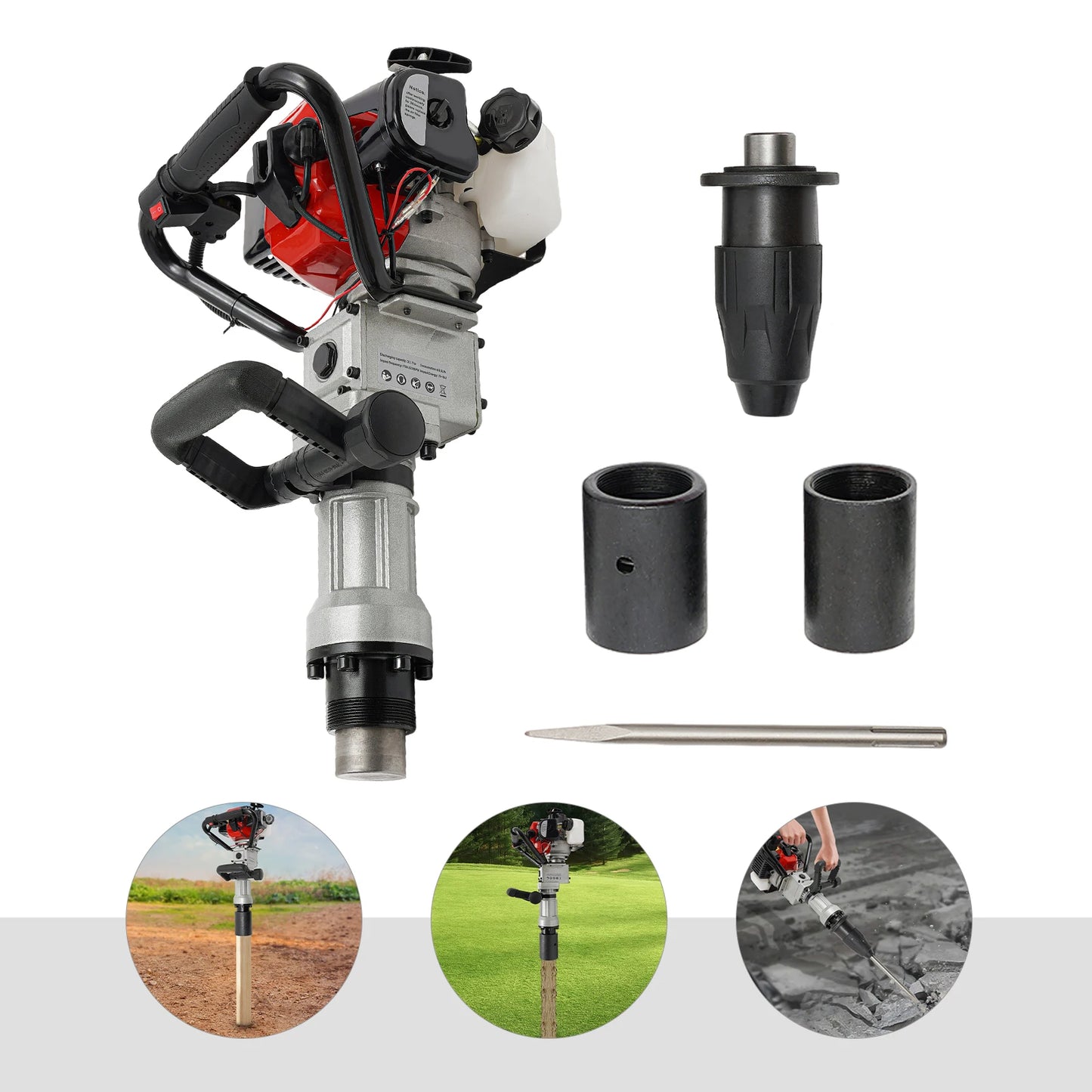 Gas-Powered Post Driver Speed Single Cylinder Gasoline Piling Engine