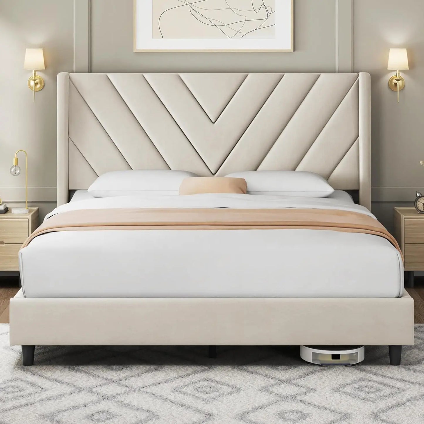 Bed Frame Upholstered Platform