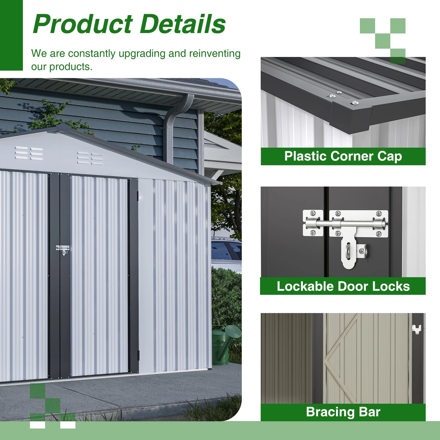 Outdoor Storage, All Weather Metal Sheds