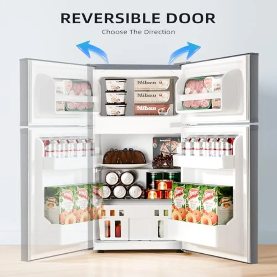 Mini Refrigerator with Freezer with Adjustable Thermostat