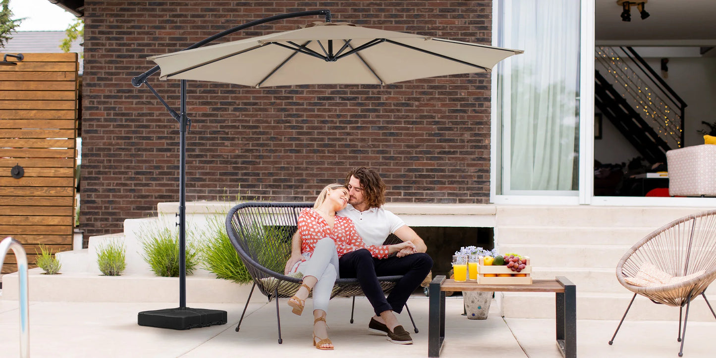 Outdoor Patio Umbrella Hanging Cantilever with Easy Tilt