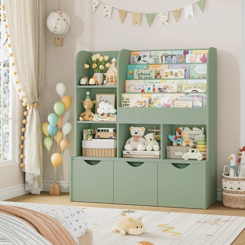 Multifunctional Bookshelf with Bins