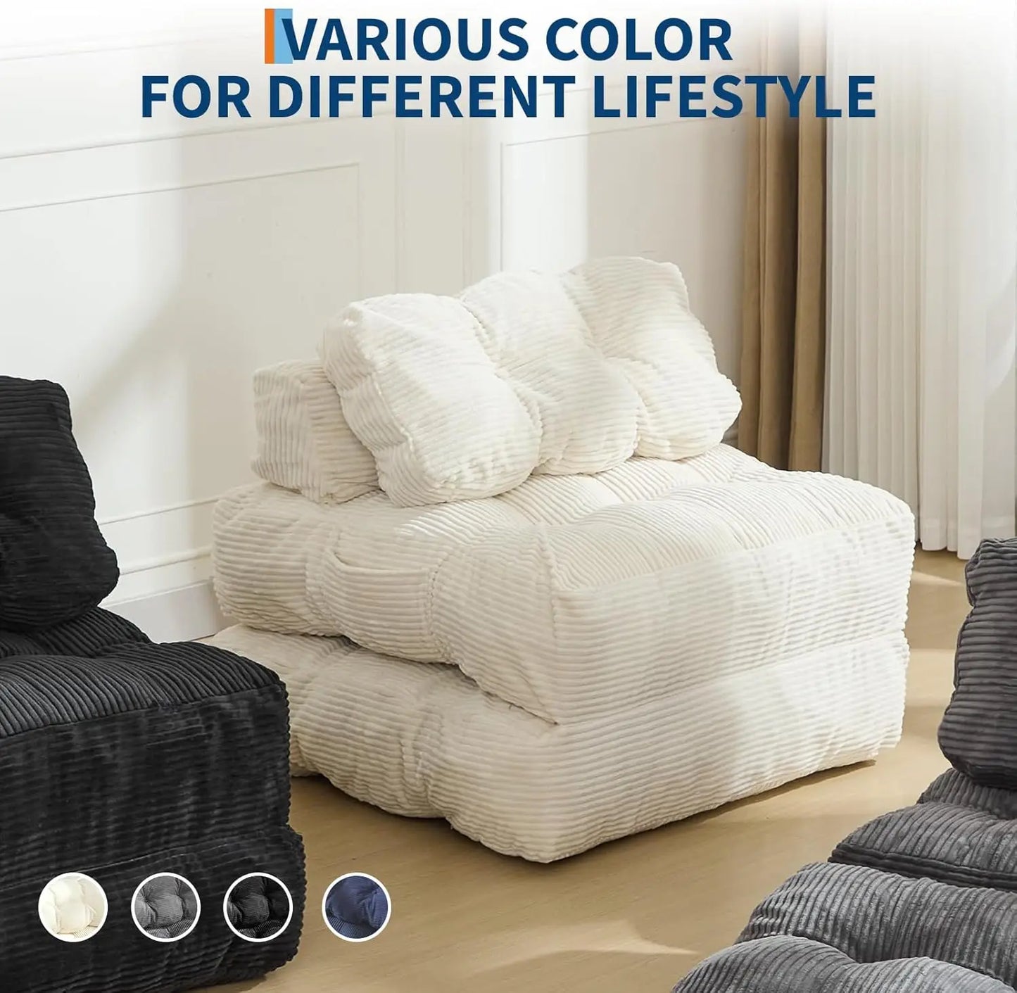 Folding Sofa Bed with Pillow