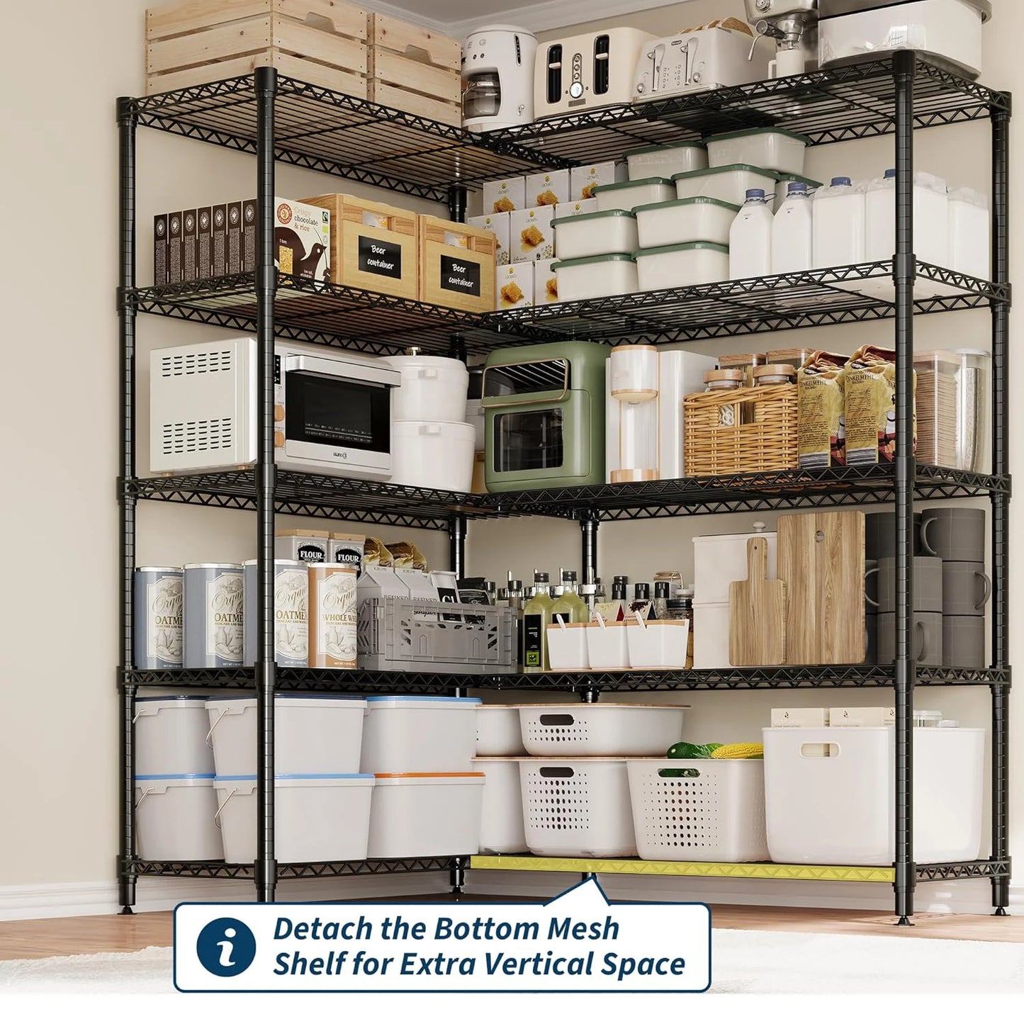 Heavy Duty Metal Shelving Unit Adjustable Organization Shelves