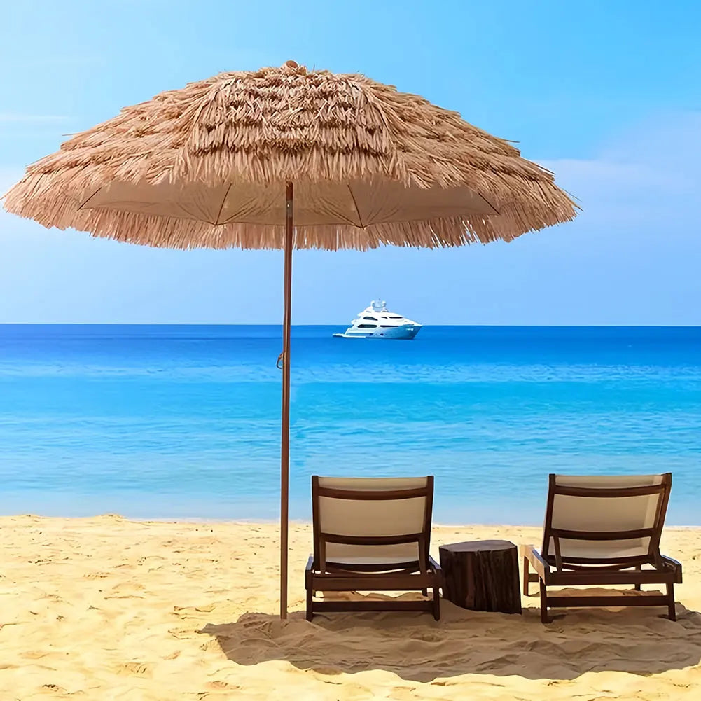 Outdoor Beach Sunshade Straw Umbrella