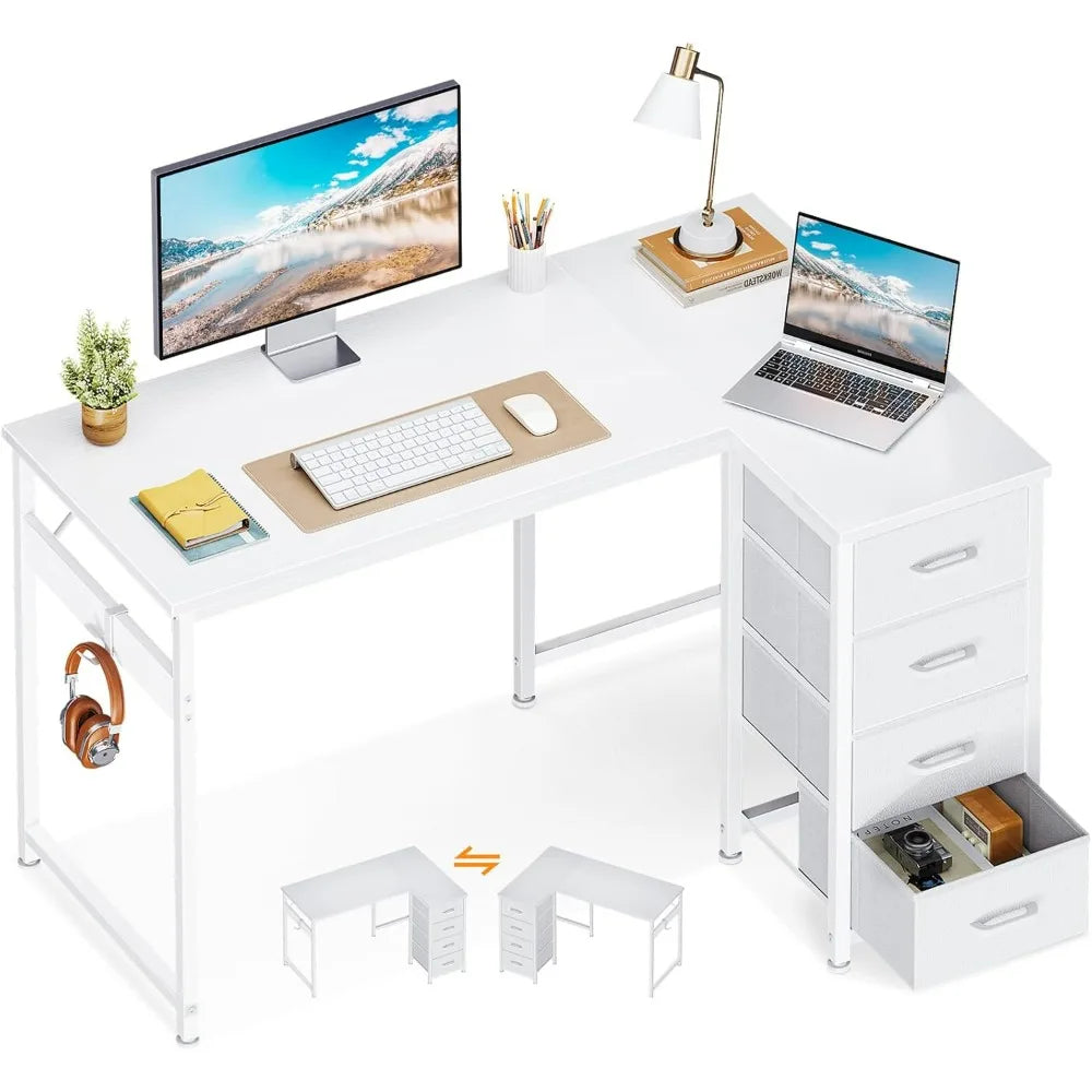 L Shaped Reversible Study Desk