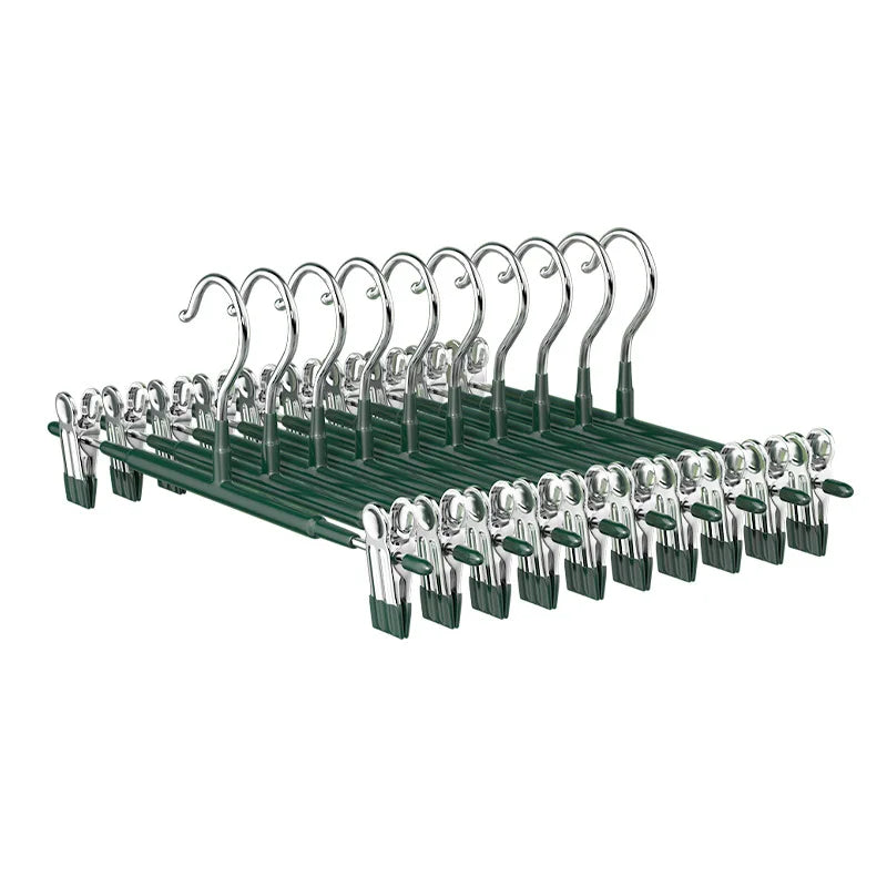 Pants/Skirts Adjustable Hangers with Clips Non-Slip Hangers