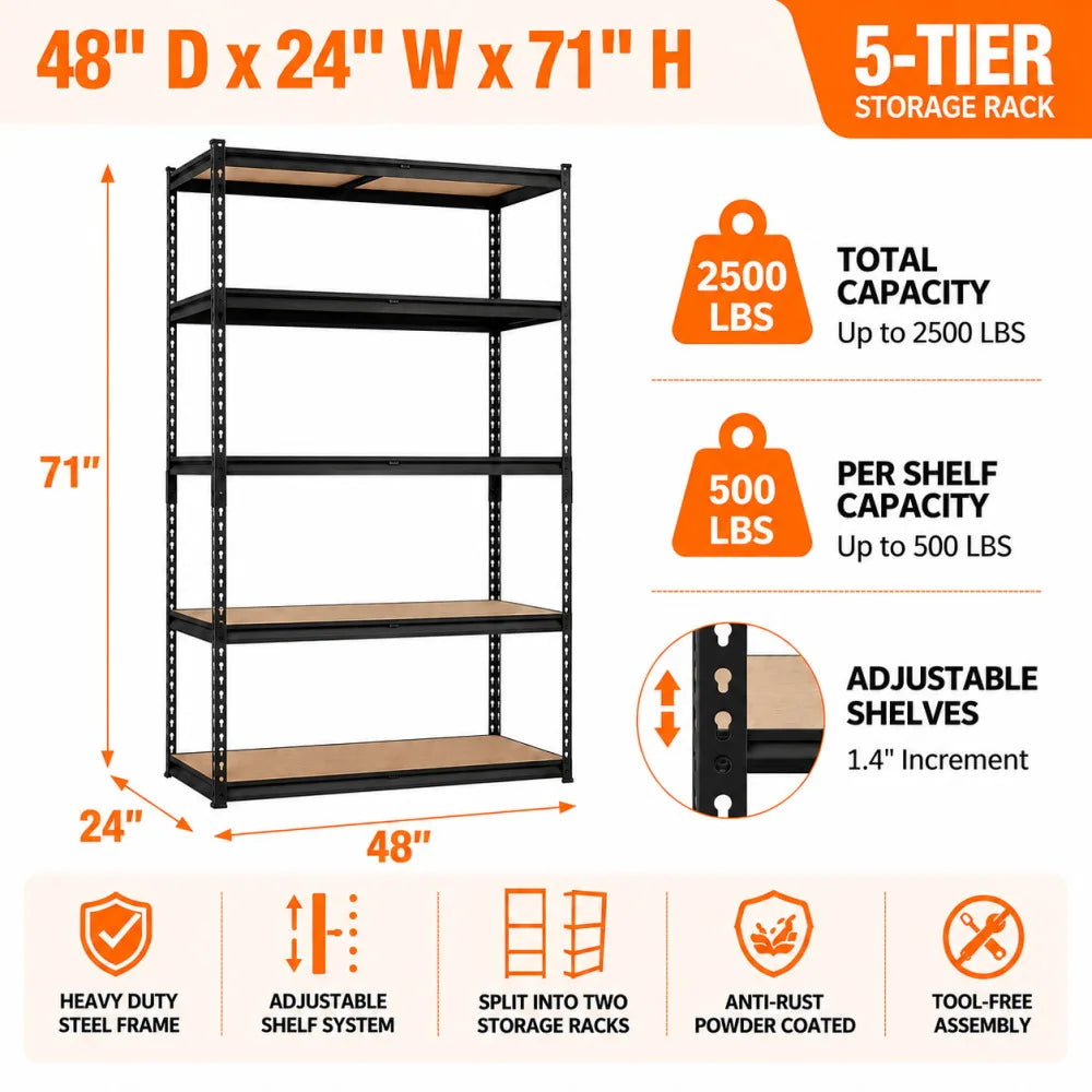 Heavy Duty Garage Storage Shelving Unit