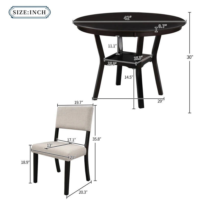 Classic Dining Table & Side Chairs