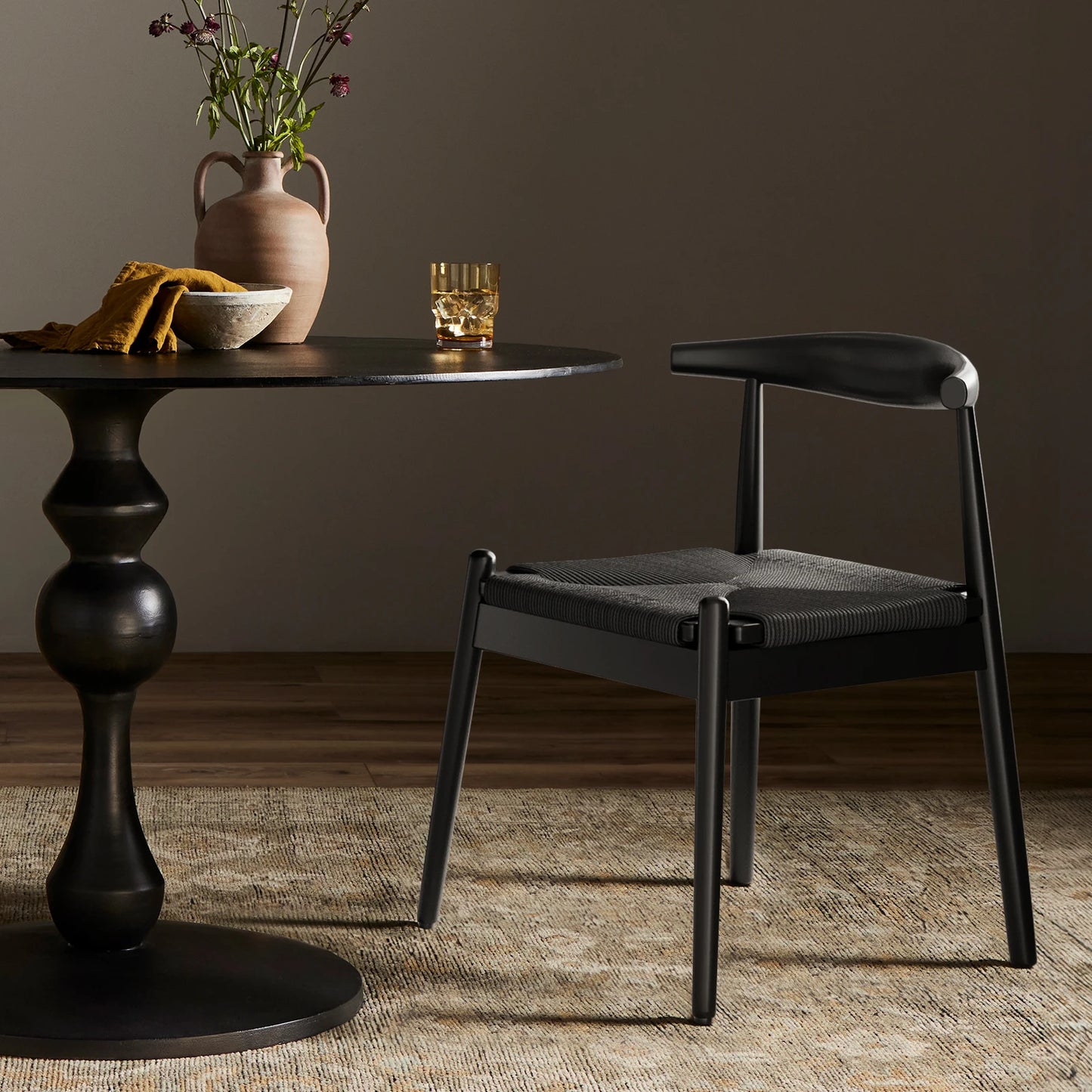 Solid Oak Weave Dining Chairs