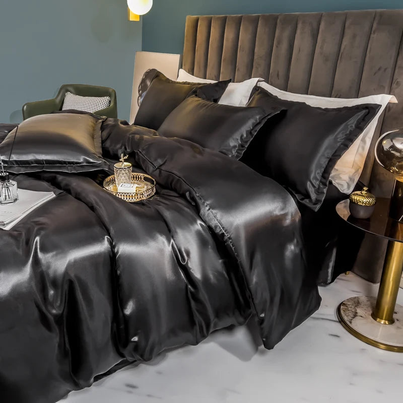 Solid Silk Bedding Set