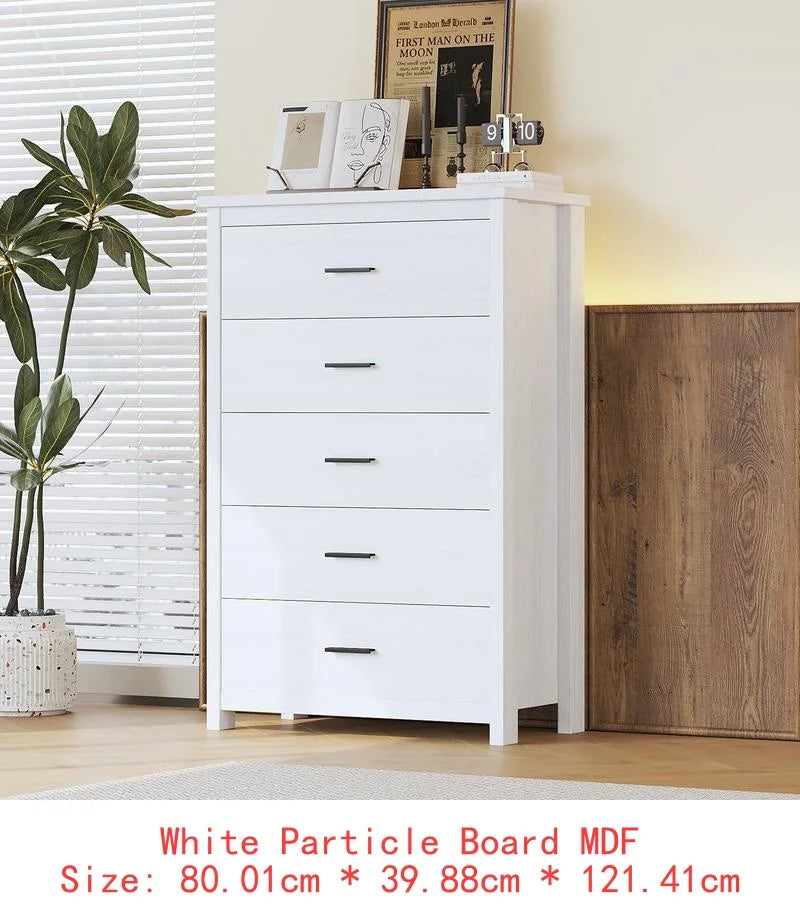 Vintage Bedroom Set - Wooden Bed Frame, 2 Nightstands & 1 Dresser