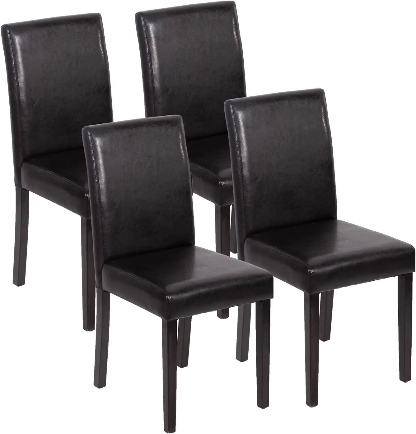PU Cushion Chairs with Waterproof Surface and Wood Legs