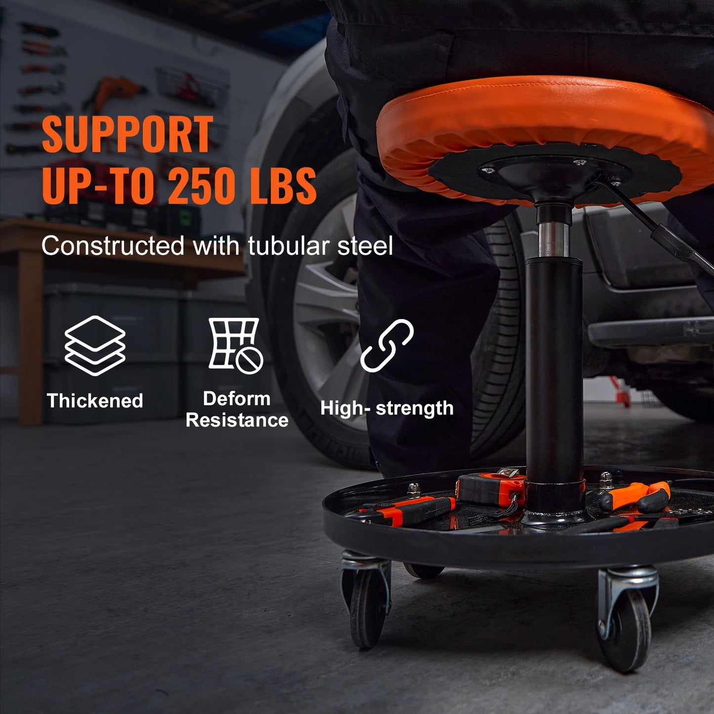 Mechanic Rolling Garage Stool