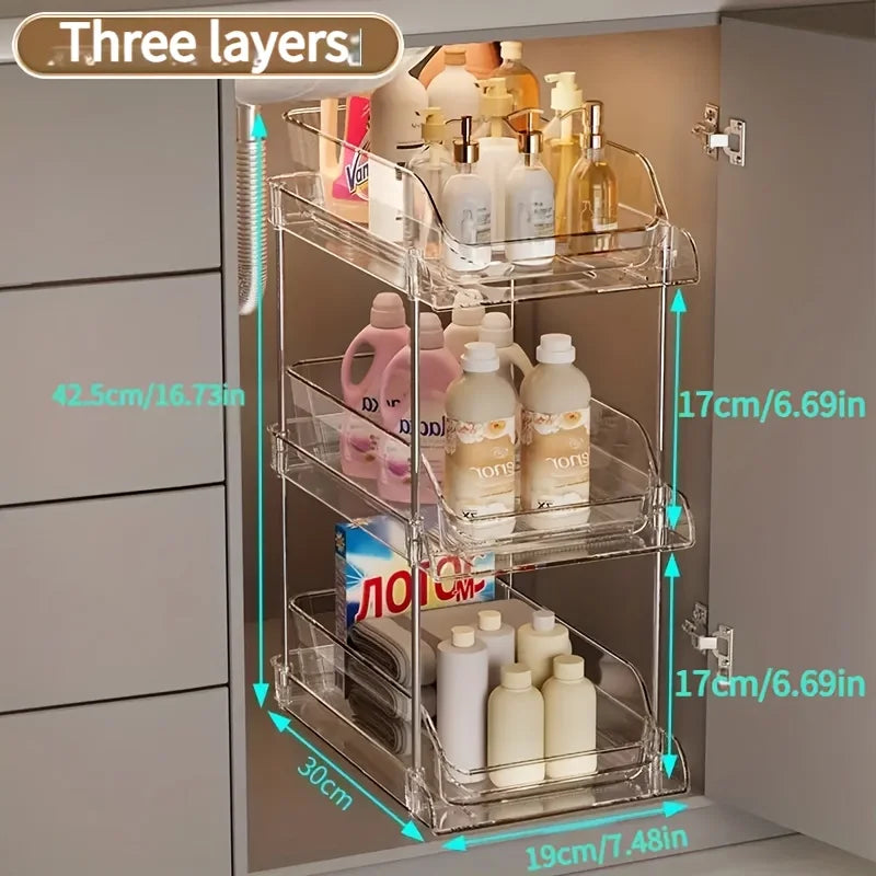 Pull-Out Under Sink Organizer with Shelf