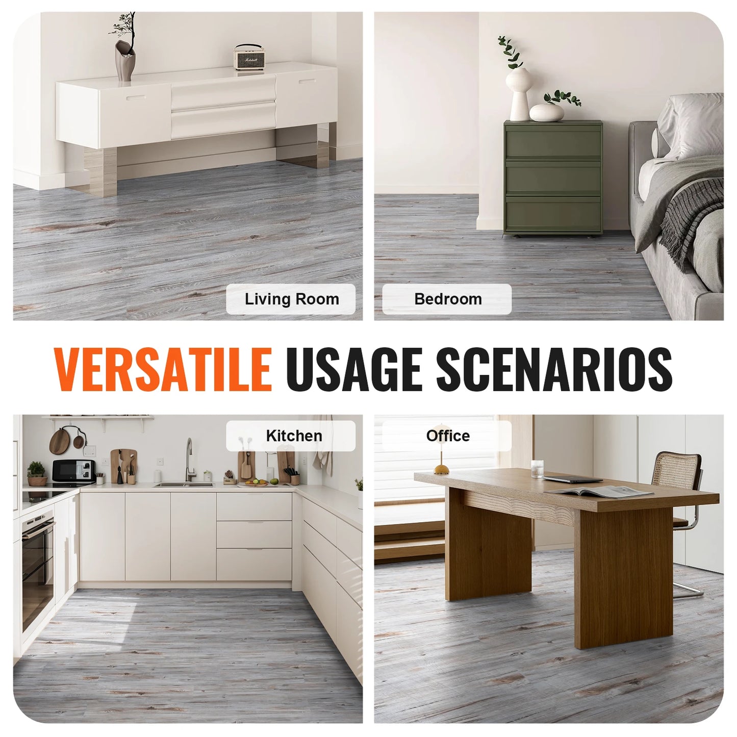 Home DIY Vinyl Floor Tiles Grain  Flooring