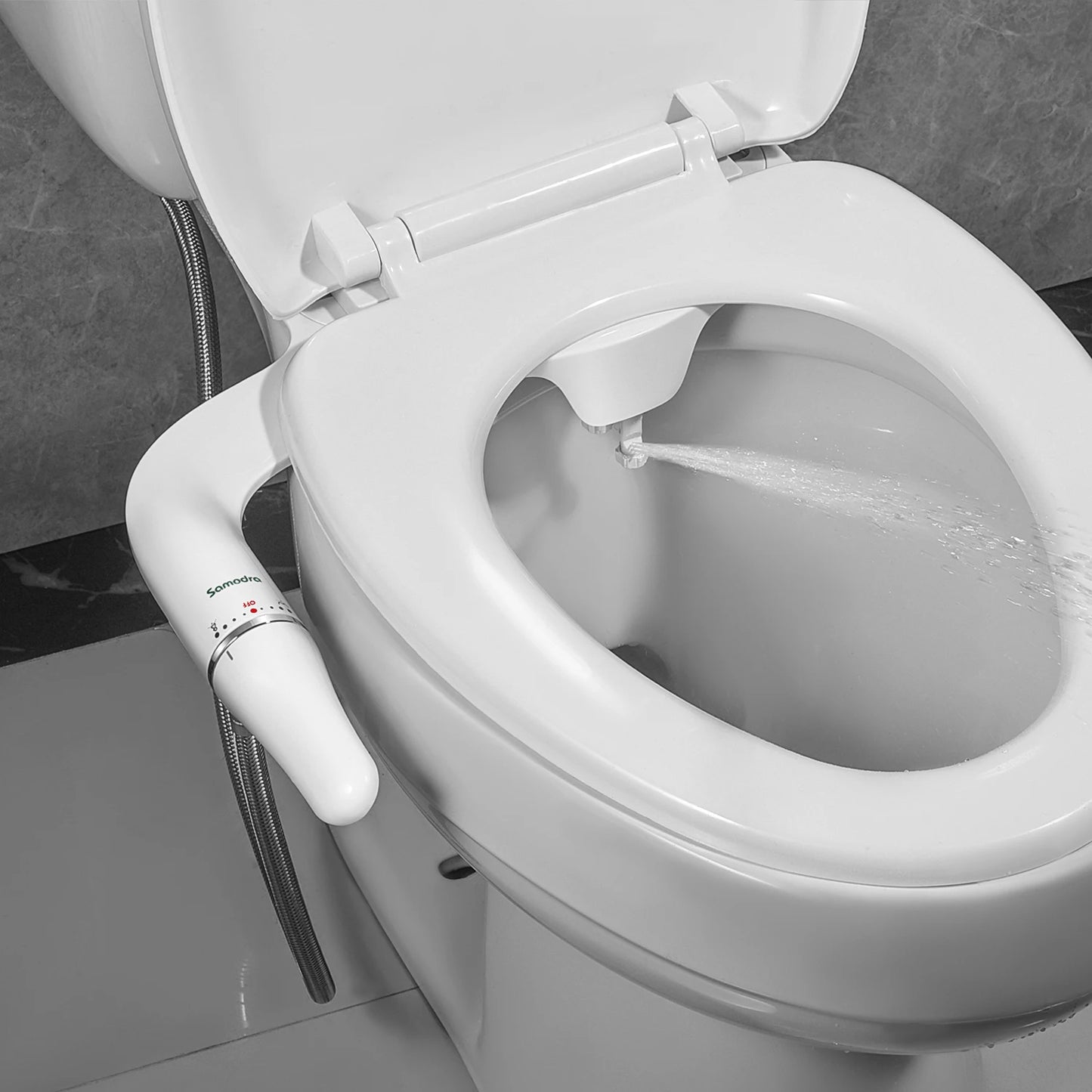 Toilet Bidet Ultra-Slim Bidet Seat With Brass Inlet Adjustable Water Pressure