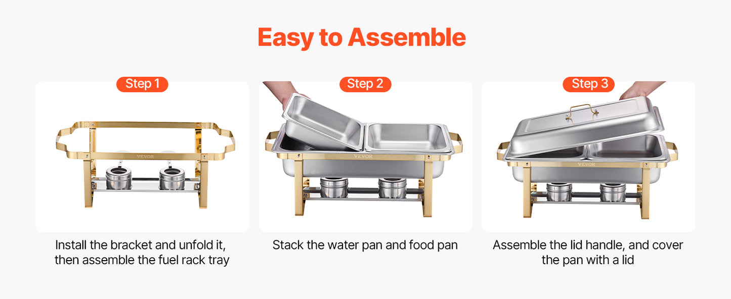 Stainless Steel Chafer with Catering Warmer Server
